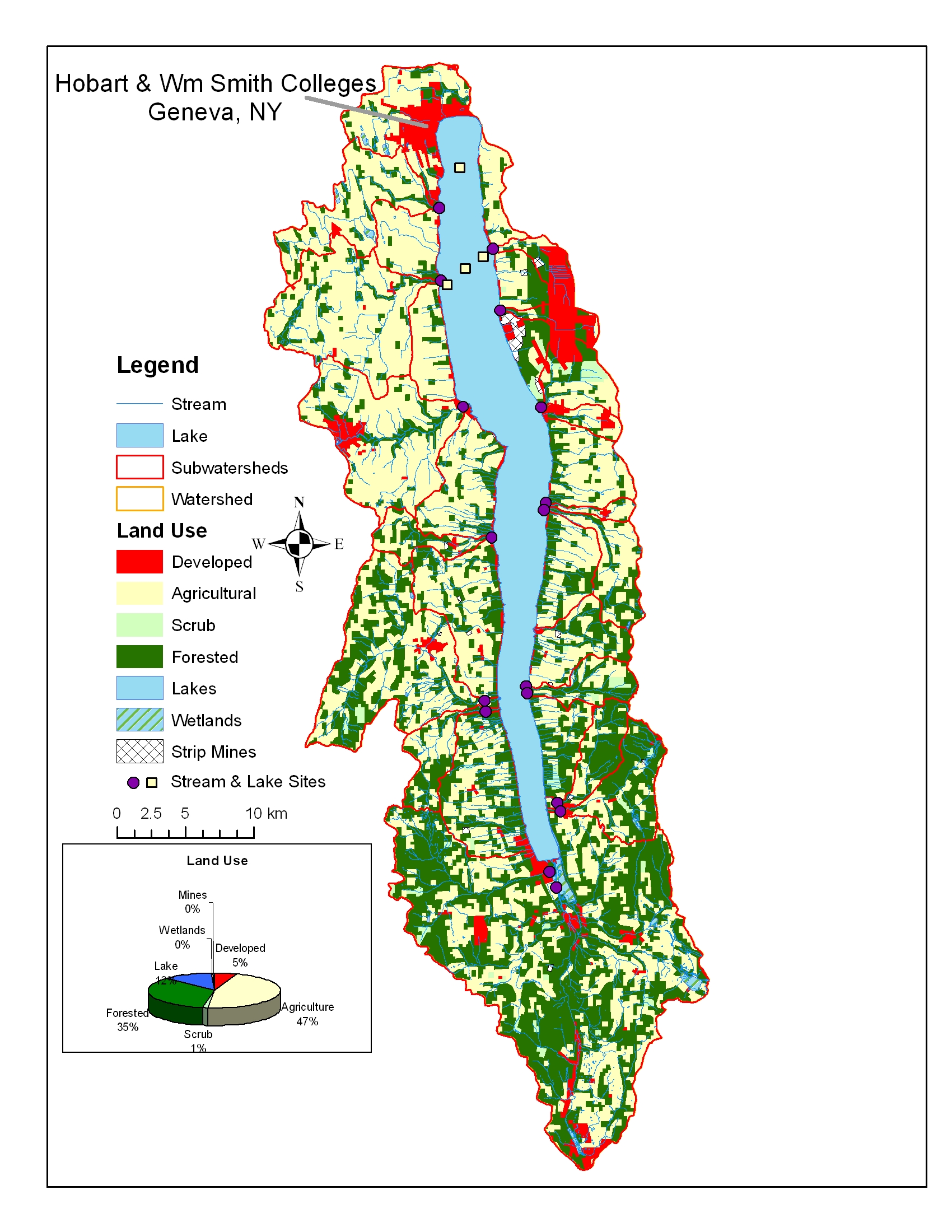 Seneca Lake Watershed Land Use Map